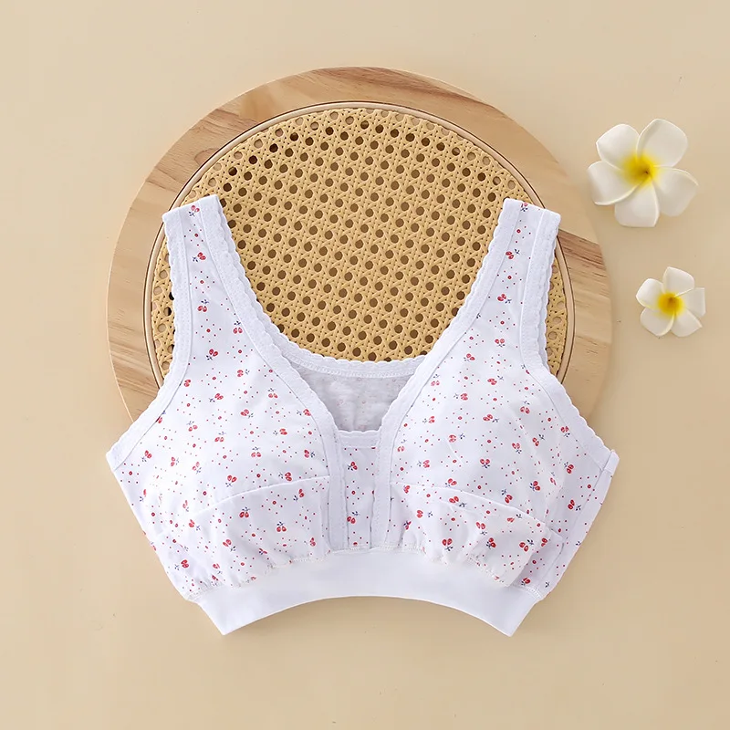 Senior Women Plus Size Bra Vest Loose Thin 100% Cotton Undergarment Oversized Comfortable Wireless Brassiere for Elderly Ladies image 4