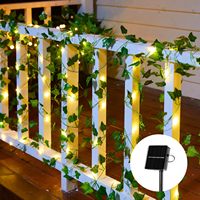 Solar Fairy Lights Outdoor 100led 10m Solar String Lights Ivy Solar Plant Vine Lights for Camping Outside Garden Yard Fence Wall