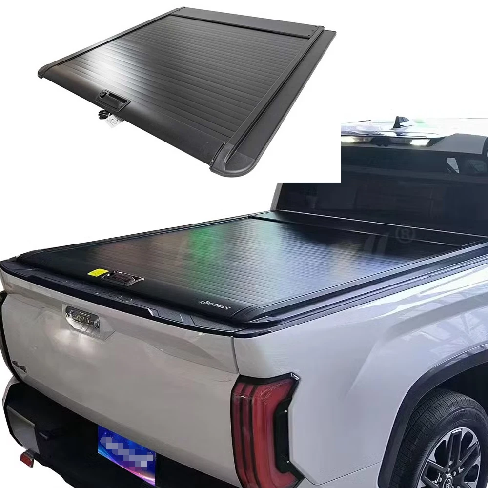 

Retractable Hard Tonneau Cover Manual for TOYOTA Tacoma 5ft 6ft Bed Tundra 5.5ft 6.5ft Aluminum Matte Black Profile Waterproof
