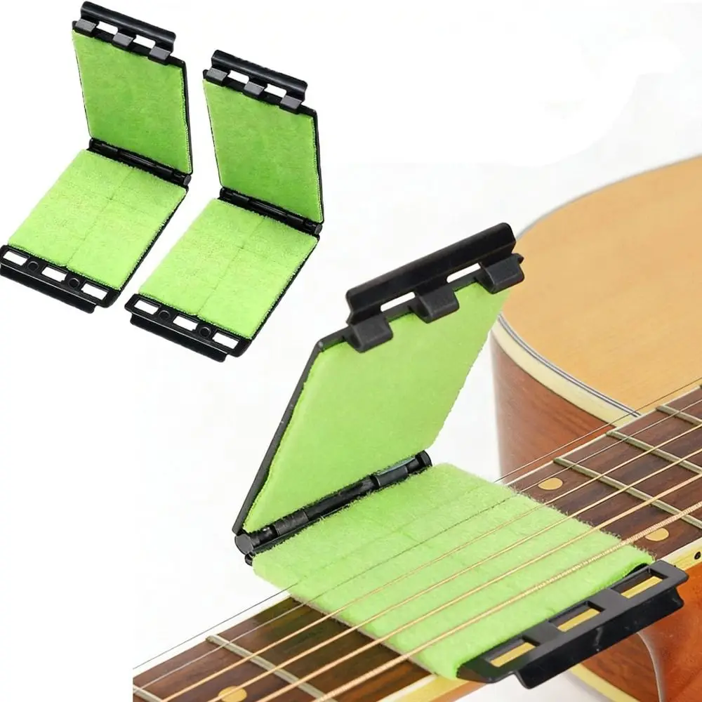 

2Pcs Efficient Bass Strings Scrubber Ergonomic Protect Guitar String Cleaner Brush Deep Cleaning Green Guitar Fretboard Rub
