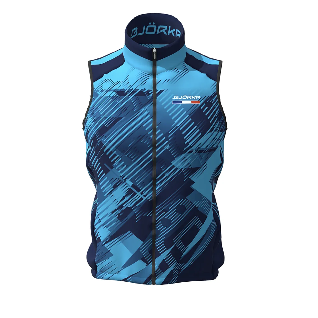 New BJORKA Gilet Men\'s Windproof/Waterproof Le Gilet Coupe-Vent Sans-Manches Strada Bleu Marine Chaleco Bicycle Sleeveless Vest