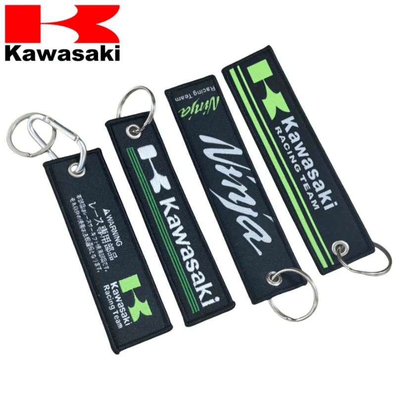 

Kawasaki ninja брелок модифицированный мотоцикл двусторонняя вышивка мотоциклетный брелок горная пряжка кулон украшение