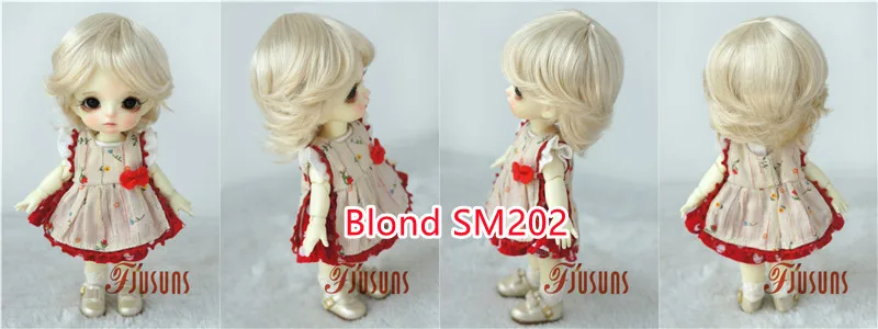 Doll Wigs JD075 1/6 1/8 1/4 1/3 Short Boyish Cupid Curls Synthetic Mohair BJD Wigs 5-6' 6-7' 7-8' 8-9' OB11 YOSD Doll Hair
