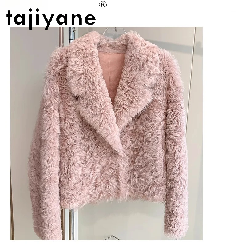 TAJIYANE 100%Natural Tuscany Wool Sheepskin Double Faced Fur Coat Woman Turn-Down Collar Real Fur Jacket Winter Clothes 2025шуба