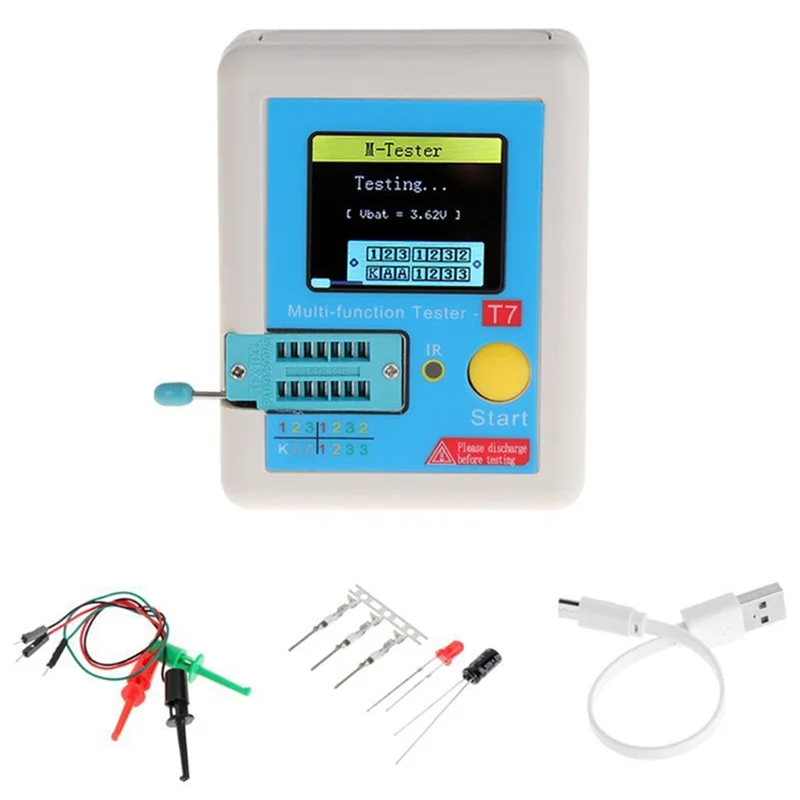 LCR-T7 New Transistor Tester TFT Diode Triode Capacitance Meter LCR ESR Meter Multifunction Tester Multimeter