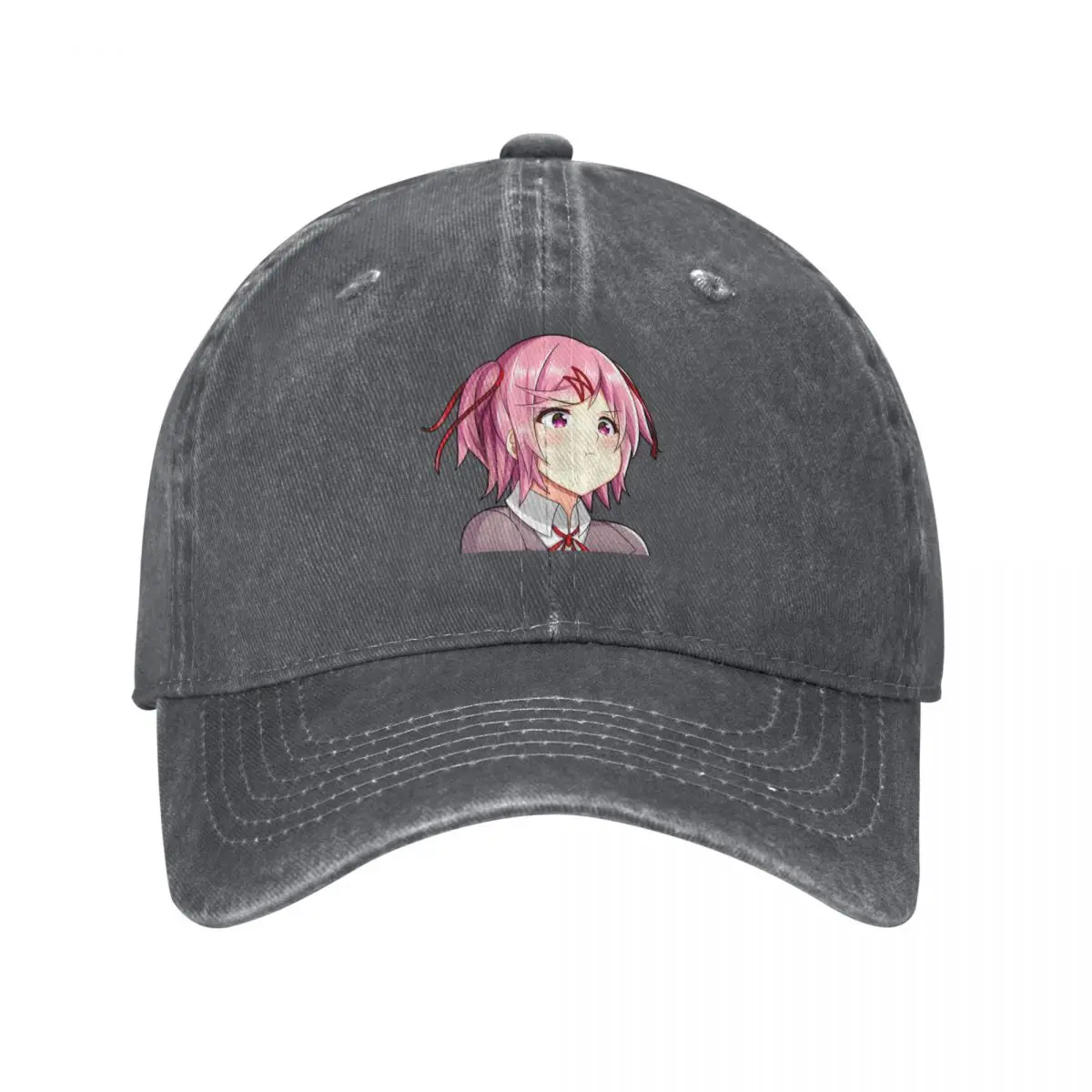 Natsuki Cute Kawaii Anime Girl Pouting Baseball Cap funny hat Sun Hat For Children Mens Caps Women's