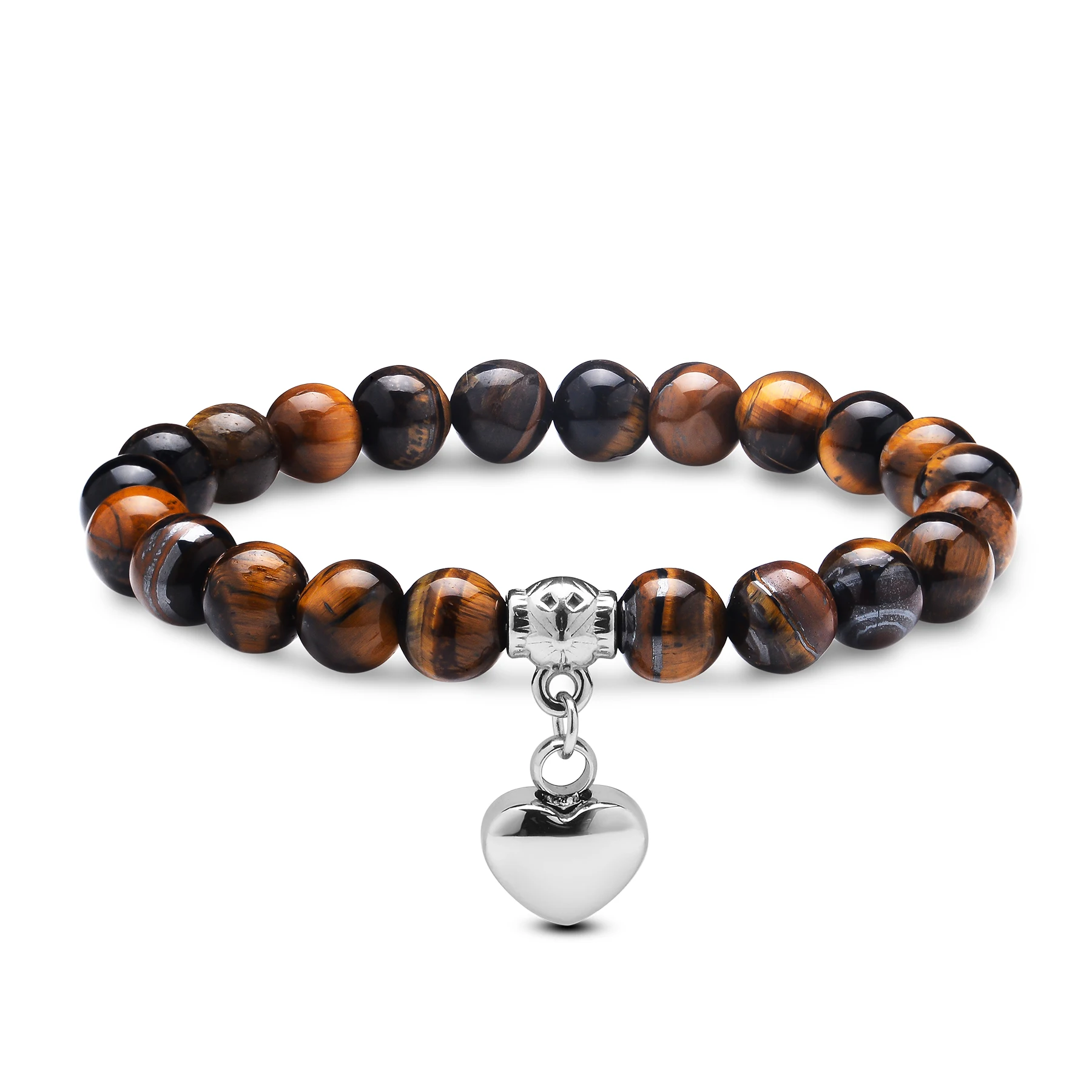 Herzförmiges Urnen-Armband aus Edelstahl mit türkisfarbenen Perlen, dehnbares Armband für Asche, Geschenk für Frauen – Detail 7