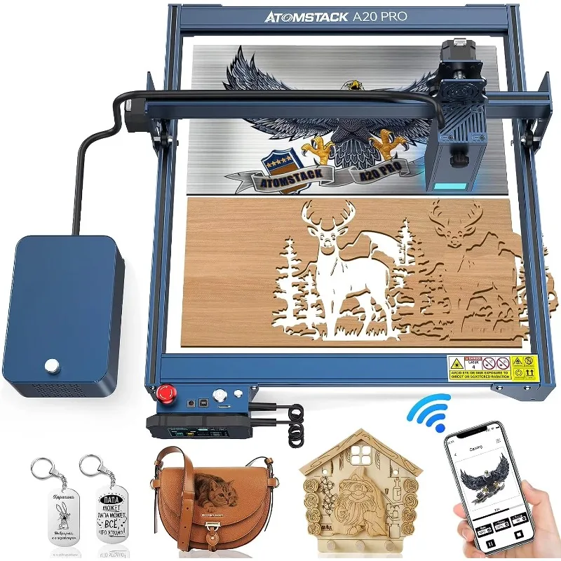 

Xiangyin Engraver X20 A20 S20 PRO 130W Engraving Cutting Machine With Air Assist Kits 0.08 * 0.1mm Spot DIY CNC