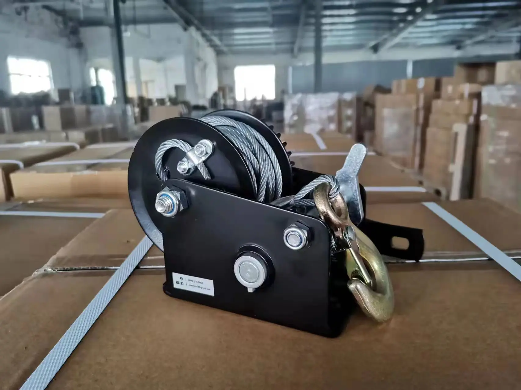 Manual Winch Expert Small Winch 500KGS Hand Winch Belt Strap Webbing with 3 times breaking strength