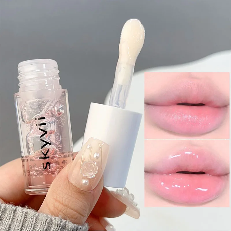 Vochtinbrengende Transparante Spiegel Lipgloss Jelly Crystal Lip Olie Waterdichte Duurzame Pluipende Lippenstift Koreaanse Lippen Make-Up Cosmetisch