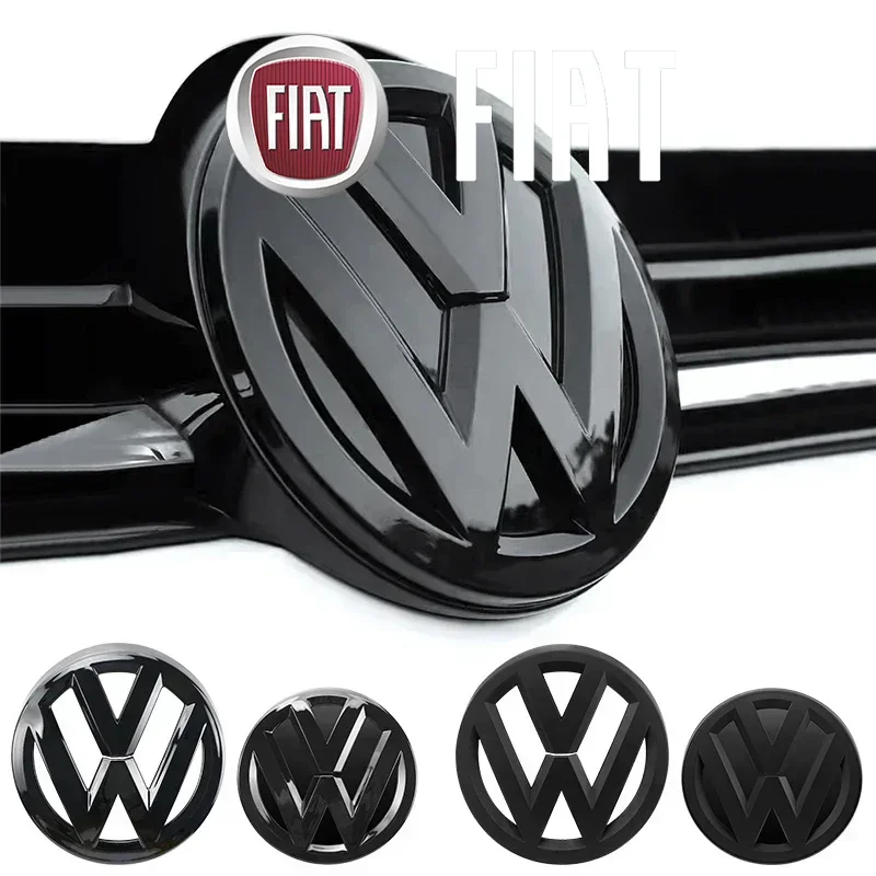 

2Pcs Chrome Car Front Radiator Grille Emblem 137MM+Rear Trunk Lid Badge 115MM Auto Emblem For Volkswagen VW Golf 7 2014-2017