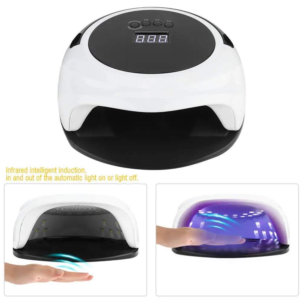 Professionele Intelligente Nail Art Droger 75W Uv Led Nagellamp Met Timer/Sensor