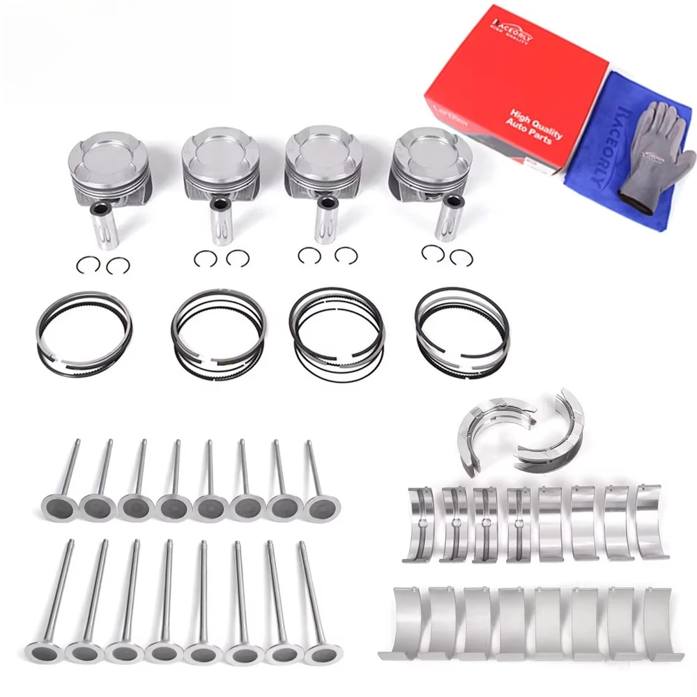 

RACEORLY Piston Intake And Exhaust Valve Connecting Rod Crankshaft Bearing CR10:1 Kit For BMW 328i 428i X3 F30 12-17 N20 2.0