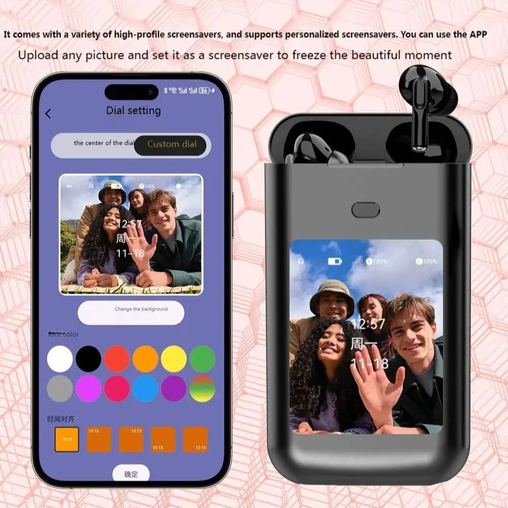 Touchscreen Bluetooth Earphones Power Bank 2 In 1 Ai Translator Flashlight Make Calls Play Games Smart Wireless Headphones