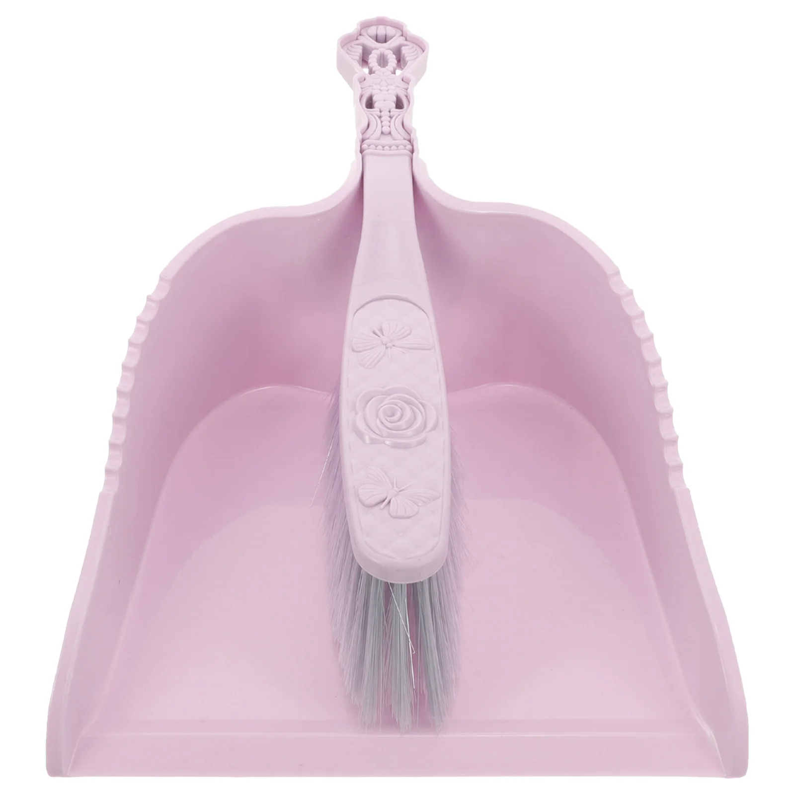 

1 Set Mini Table Dust Cleaner Broom Dustpan Practical Durable Easy Use Purple