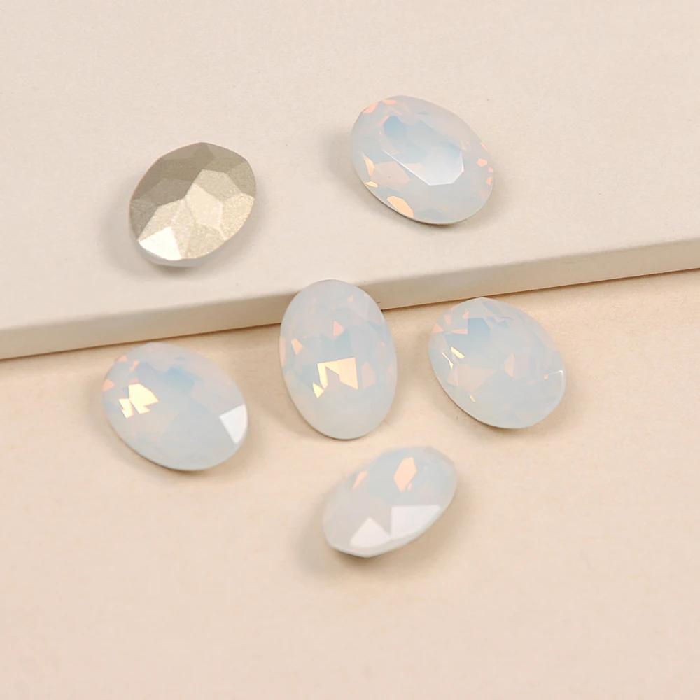 Weißer Opal Nähen auf ausgefallene Strass steine, DIY Näh zubehör, Zubehör Dekoration Glasperlen, Pointback-Kristalle für Kleidungs stück – Detail 18