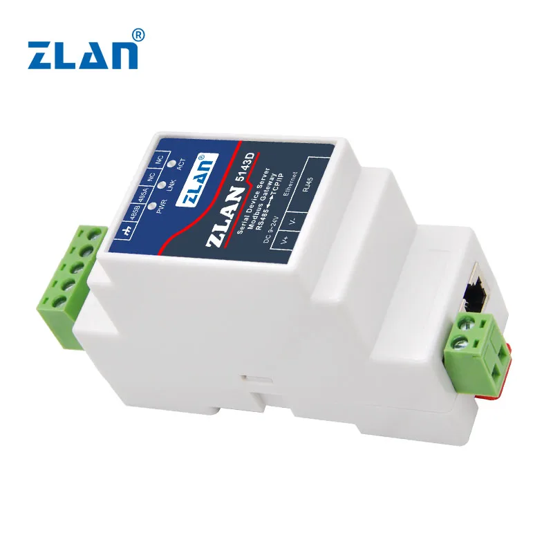 Small size RS485 to TCP/IP Modbus TCP RTU Din rail mounted serial device server