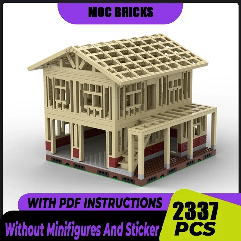 

City Street View Moc Building Blocks Unfinished House 2 Modular Model Bricks DIY Assembly Construction Toy Holiday Gifts