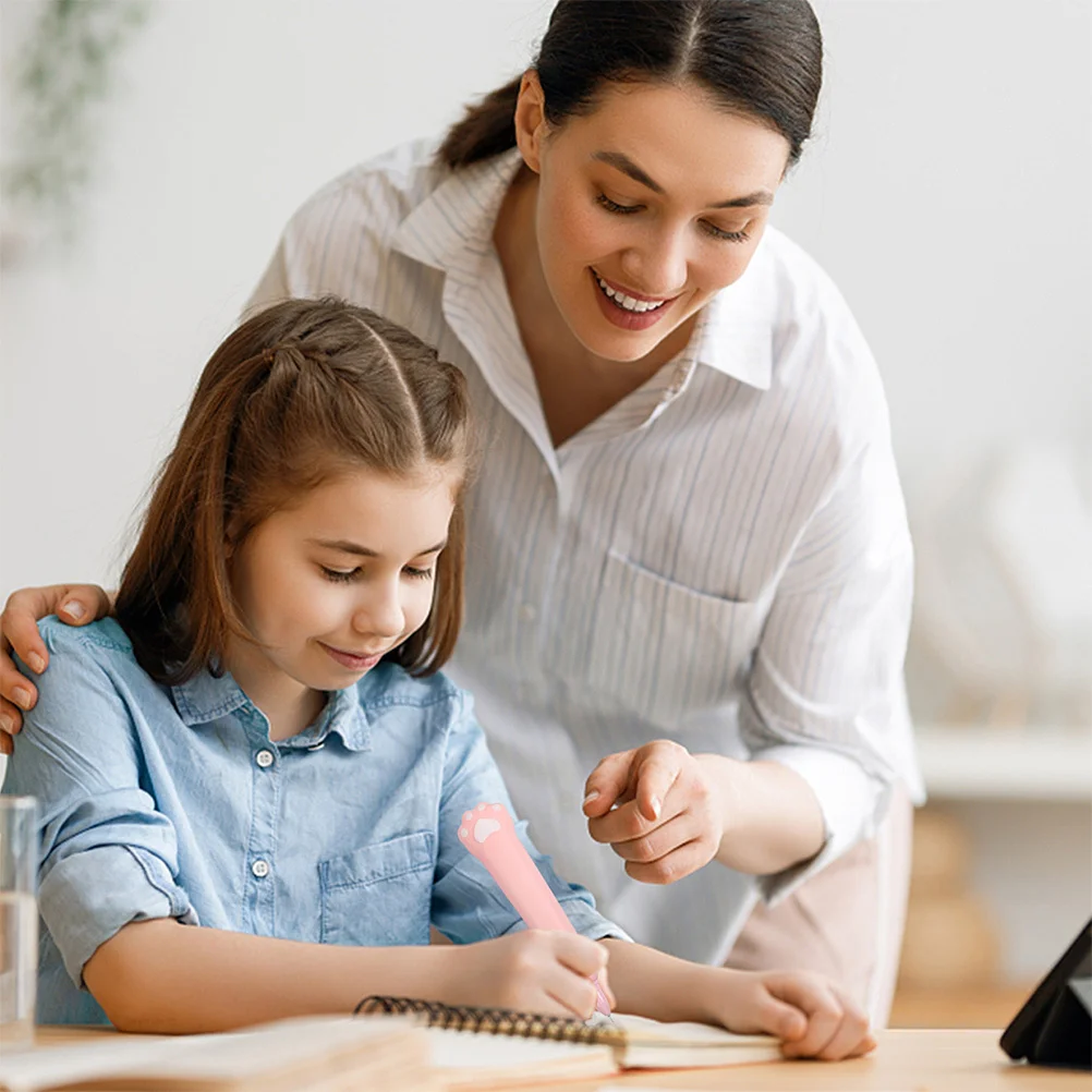 4 قطعة الضغط القلم القط باو شكل ضغط حبر قلم للرجال لتخفيف التوتر مدرسة طالب القرطاسية أقلام محايدة الكتابة