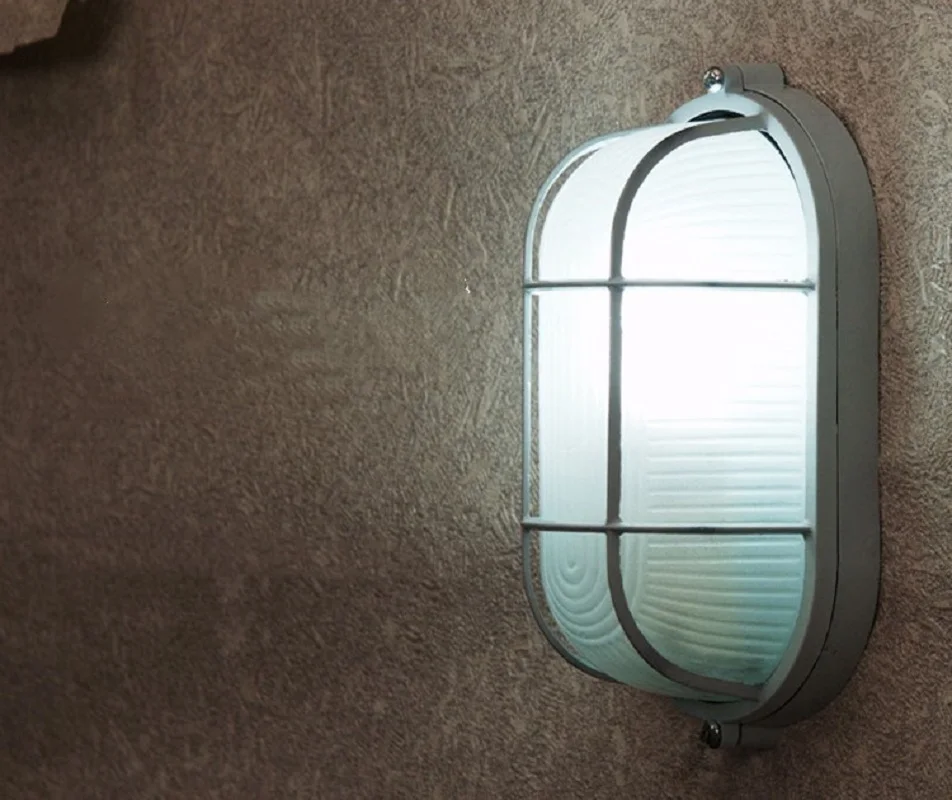 Painted Oval Outdoor IP65 Gate Wall Lamp Waterproof moisture-proof contracted garden Porch Wall light courtyard Wall Sconce