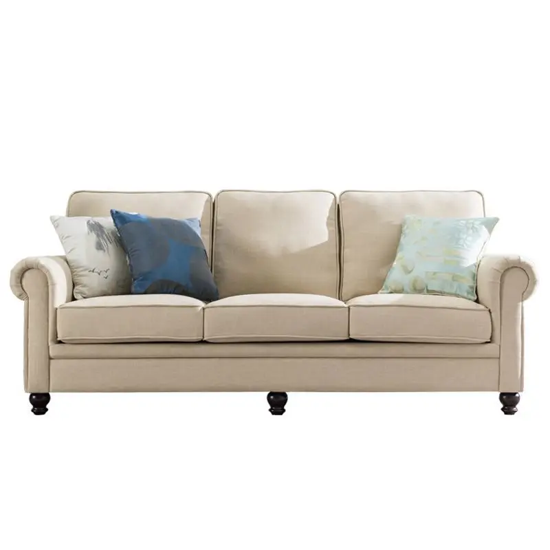 

Fabric sofa, small apartment living room furniture fully equipped three-person combination