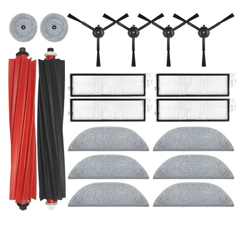 

B90B-For Roborock S8 Maxv Ultra Robot Vacuum Spare Parts Main Side Brushes Mop Cloths HEPA Filters Dust Bags