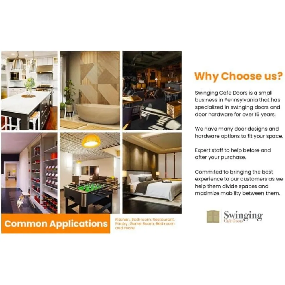 مفصلات محورية مزدوجة الحركة من الدرجة التجارية لأبواب الصالونات والمقهى شديدة التحمل، مثالية للمدخل المتأرجح وباب المقهى