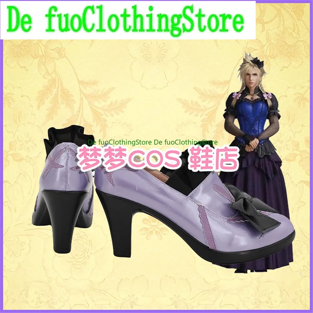 DefuoFinal Fantasy FFVII 클라우드 스트라이프 코스프레 신발 부츠 게임 크리스마스 애니메이션 게임 롤 플레잉 할로윈 파티 소품 신발
