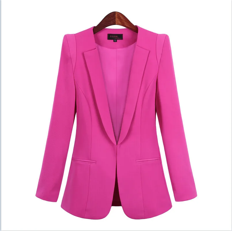 2019 Women's Autumn And Winter New Product Commuting Slim Fit Black Blue Small Suit Coat For Women