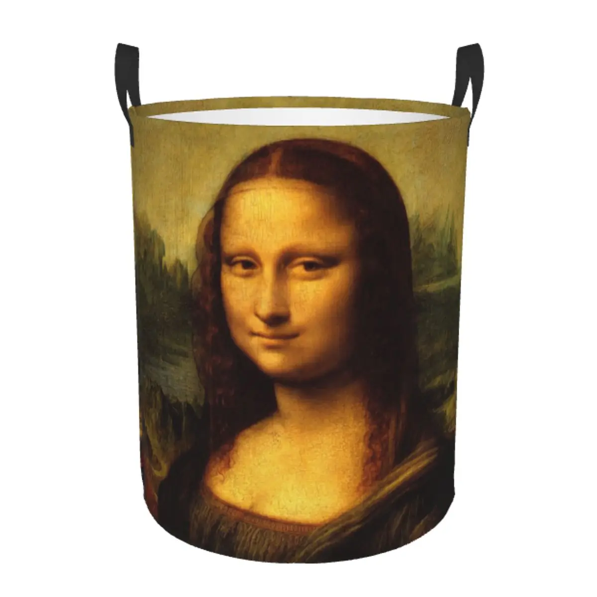 Custom Classic Mona Lisa By Leonardo Da Vinci Laundry Hamper Large Storage Basket Painting Art Girls Boys Toy Organizer