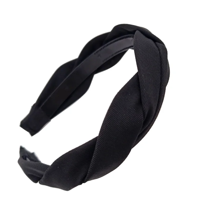 Vintage Braided Headbands for Women Twisted Hairband Contrast Color Simple Hair Band Solid Color Girls Headwear Hair Accessories