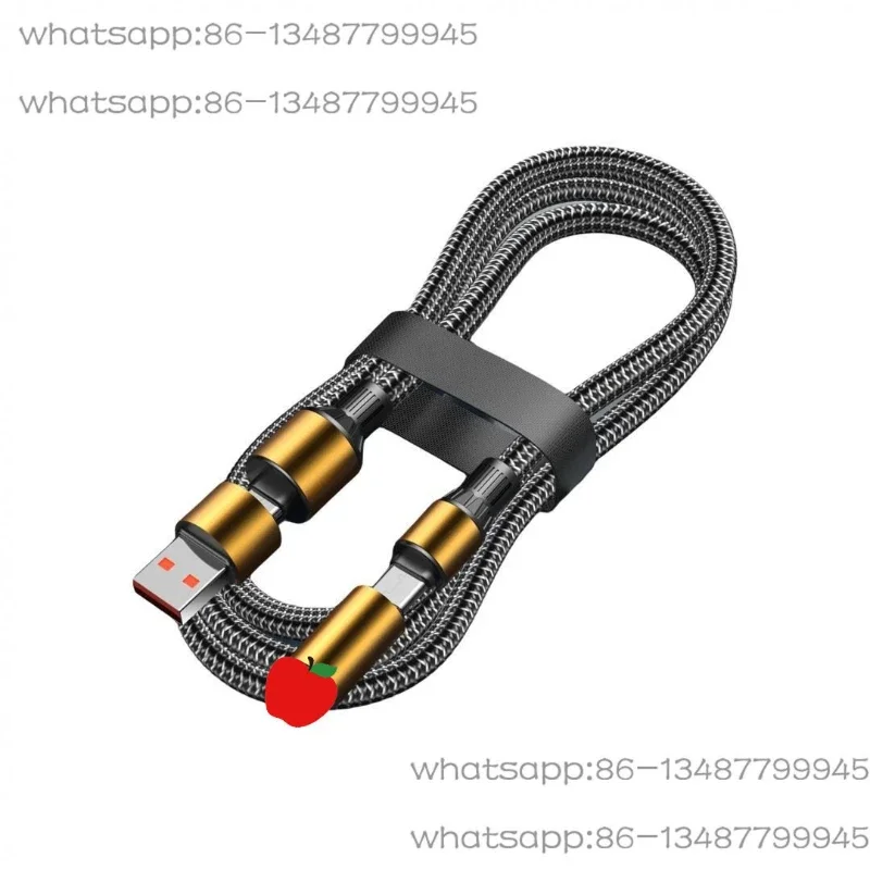 120W super fast charging four-in-one data cable one-to-four nylon braided charging cable