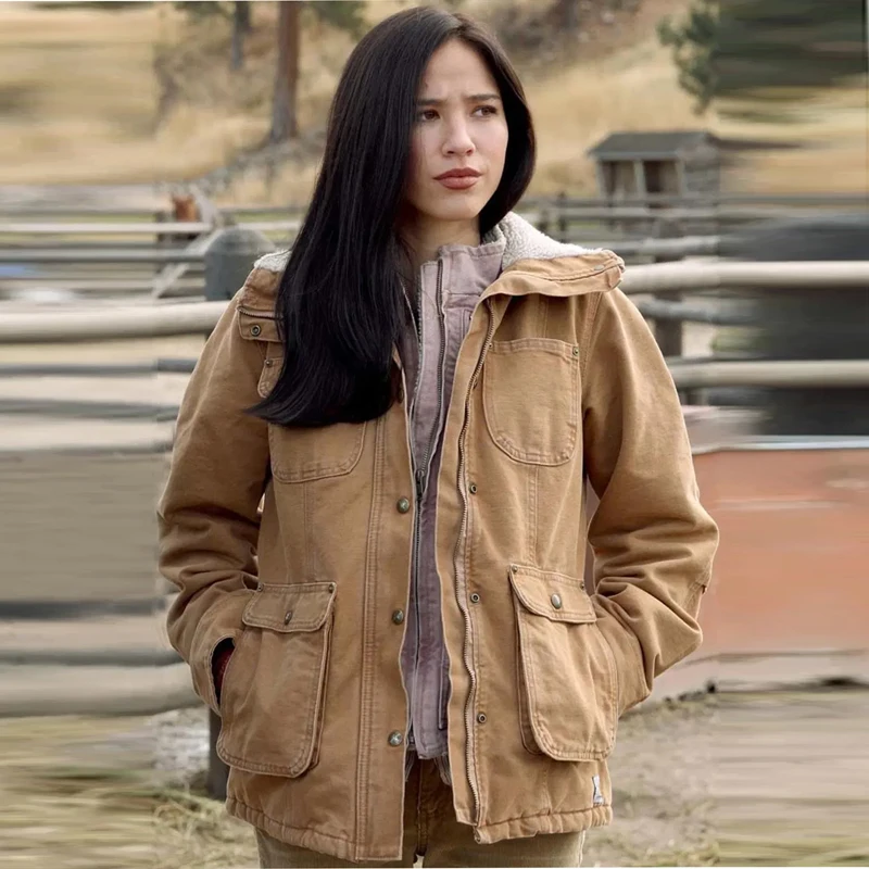 

YANGHAOYUSONG kelsey chow yellowstone monica dutton cotton jacket