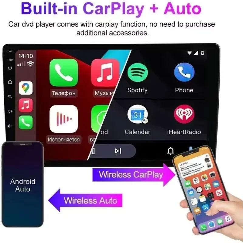 أندرويد 13 راديو السيارة ستيريو 9 "4-Core اللاسلكية السلكية تشغيل السيارة أندرويد السيارات لتحديد المواقع والملاحة لتويوتا سيينا 2011-2014 Biorunn #4