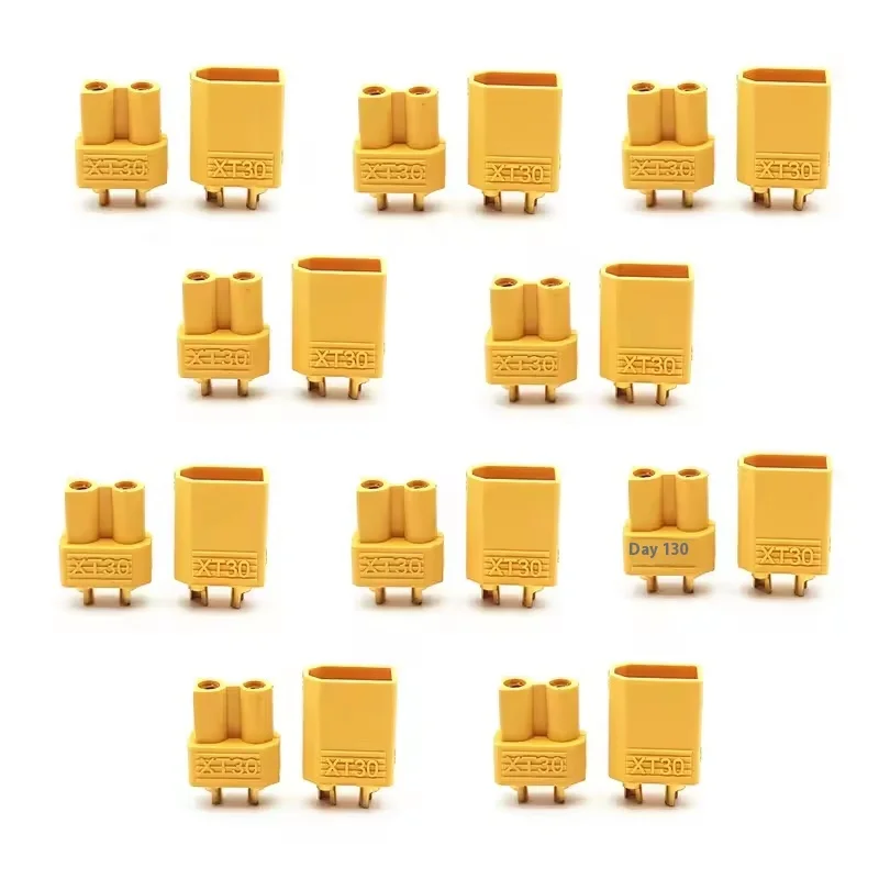 10pcs/Lots Xt30/Xt30U Plug M-F Bullet Connectors Plugs For Rc Lipo Battery Quadcopter Multicopter For Aircraft Accessories Parts