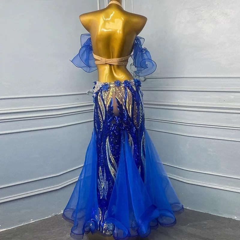 Trajes de dança do ventre personalizados vestido de desempenho feminino 2025 novo conjunto oriental dancewear prática roupas saia dançarina do ventre