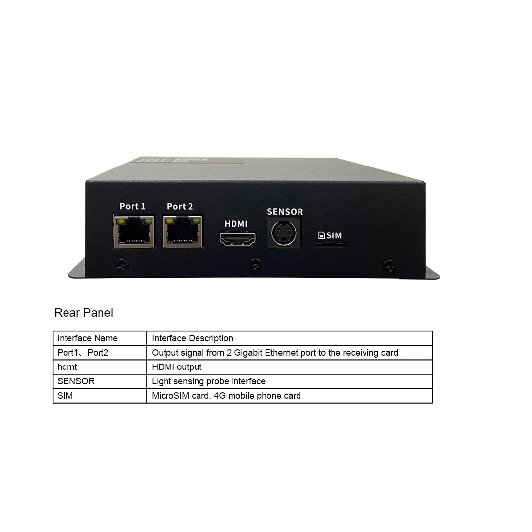 MP1 MP2 Full-color Networked Playback Box LED Screen Control System Asynchronous Supports WIFI