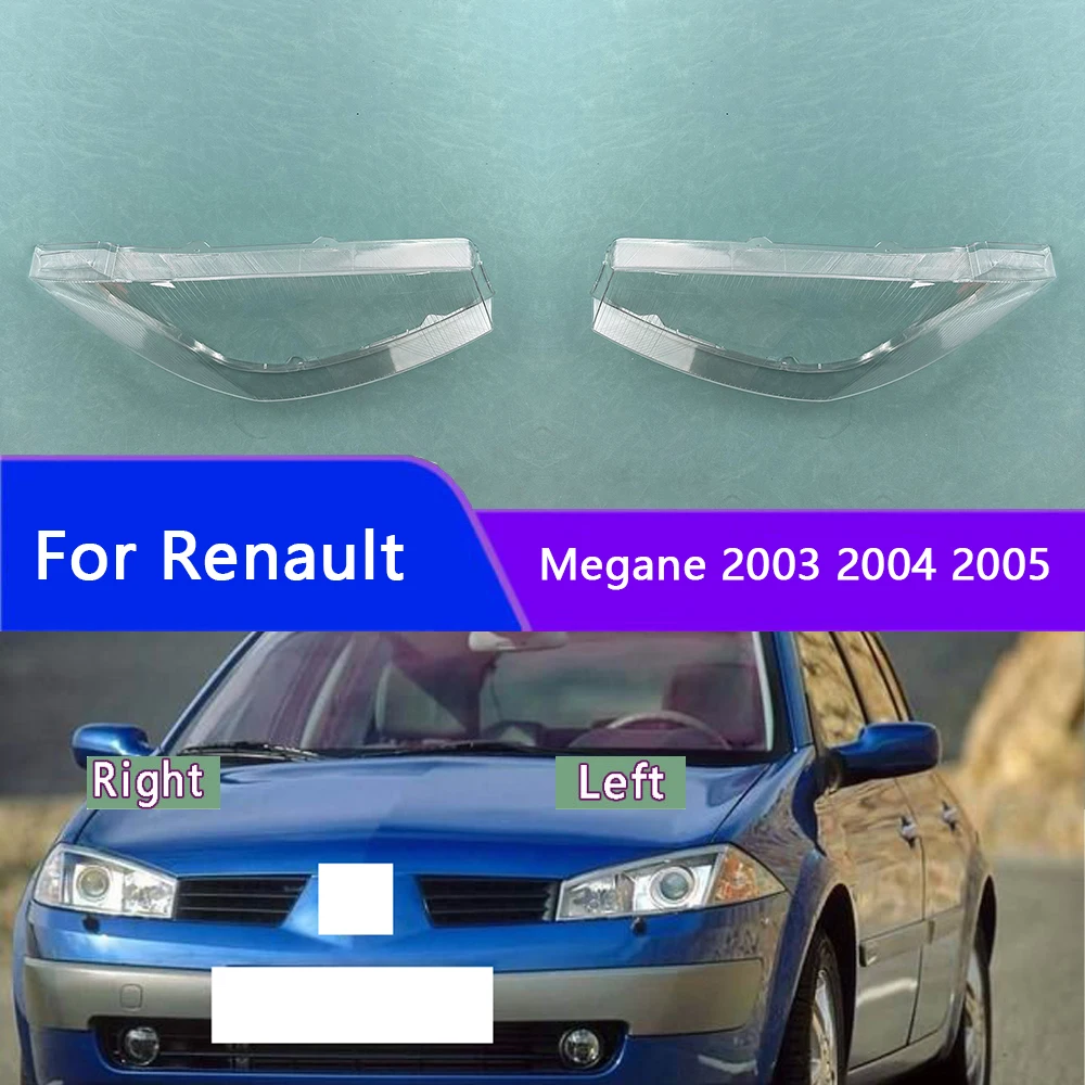 Dla Renault Megane 2003 2004 2005 akcesoria samochodowe osłona przedniego reflektora osłona reflektora soczewki pleksi części część zamienna