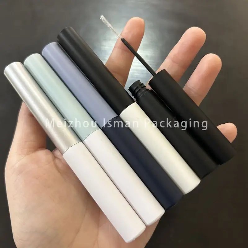 

50Pcs 5ml slim black blue white mascara container cosmetic makeup packaging long eyelash bottle tube with wands brush