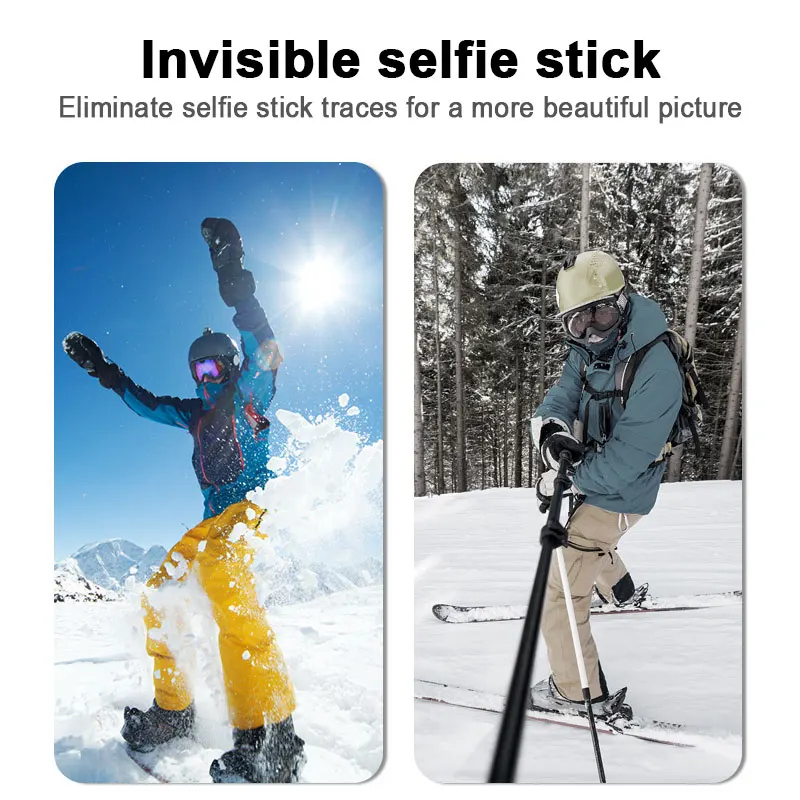 HONGDAK 3m Invisible Selfie Stick 360° Rotation Holder Extended EditionMonopod for Insta360 X2 X3 GoPro 11 10 Camera Accessories