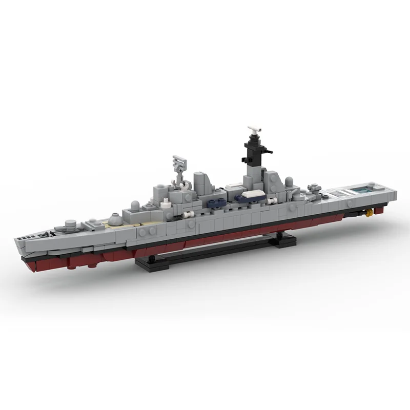 Type 82. Klasse Destroyer Model MOC Bouwstenen Oorlogsuitrusting Modulaire technologie Geschenken Vakantie Monteer Kinderspeelgoed Pak