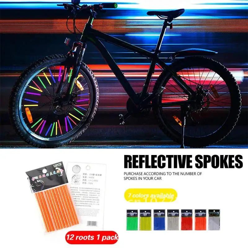 

Bicycle Accessories Night Safety Cycling Reflective Spoke DIY Rim Spokes Decor Covers Bike Wheel Warning Strip Reflector