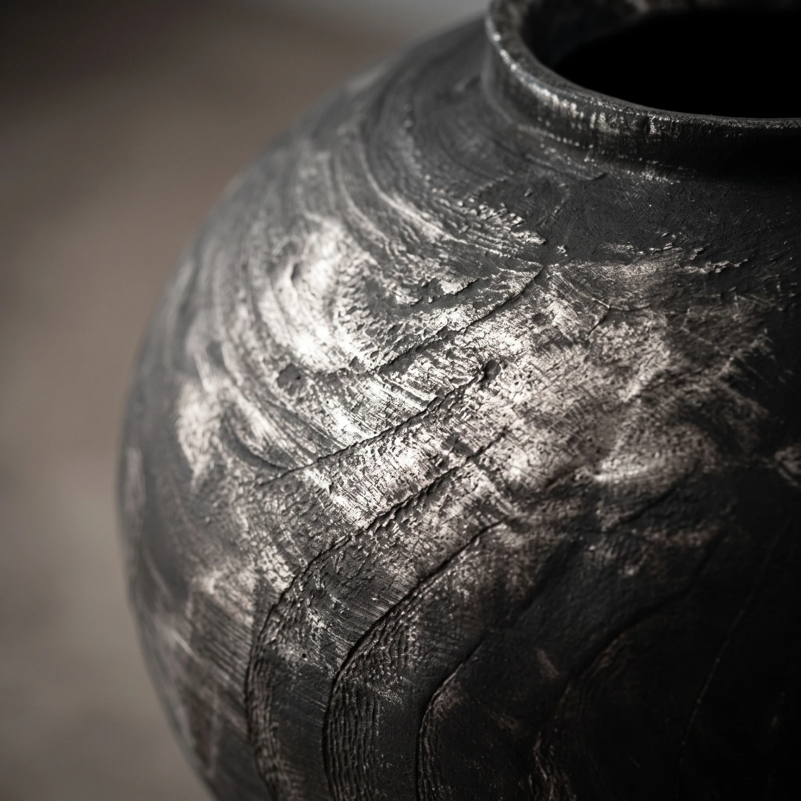 Vase with Narrow Mouth Sculptural Accent Vase Vessel Rustic Decorative for Home Decorators, Living Room, Tabletop