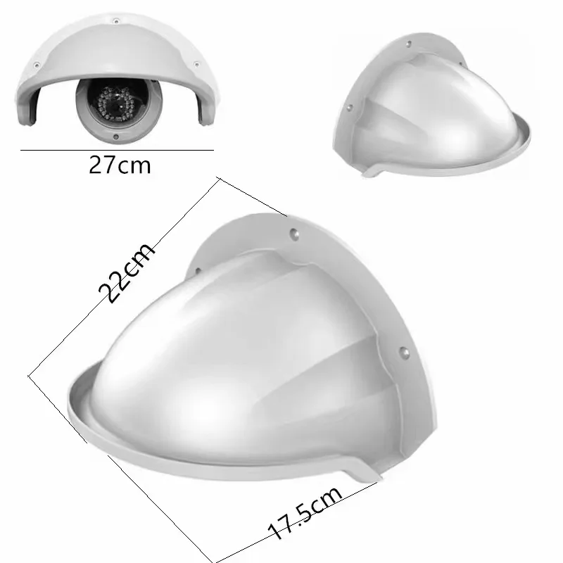 Coperture protettive scudo da parete copertura antipioggia impermeabile scatola di protezione per telecamera a cupola per esterni custodia protettiva per telecamera di sicurezza