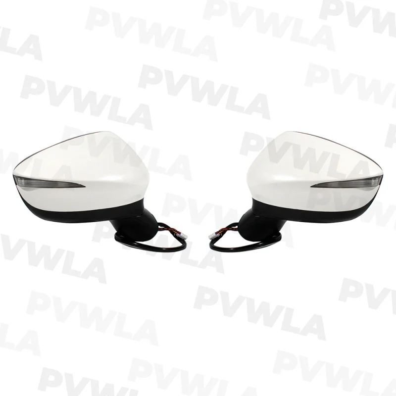 For Mazda CX-5 2015 2016 2017 Pair Left+Right Side 9 Pins Spray-free White Painted Rear Mirror Assembly