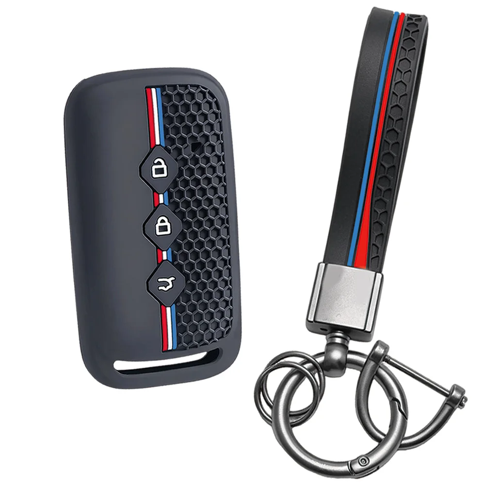 Soft Key Cover For Wuling Hongguang S Baojun 510 730 360 560 RS 5 530 630 Chevrolet Aveo Trax With Wrist Strap And Key Ring