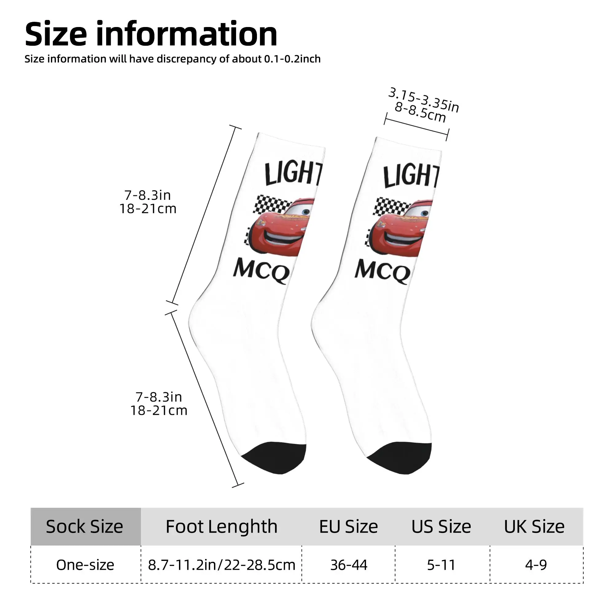 Moda Jesień Zima Męska Damska Skarpety Zygzak McQueen Antypoślizgowe Skarpety do Koszykówki