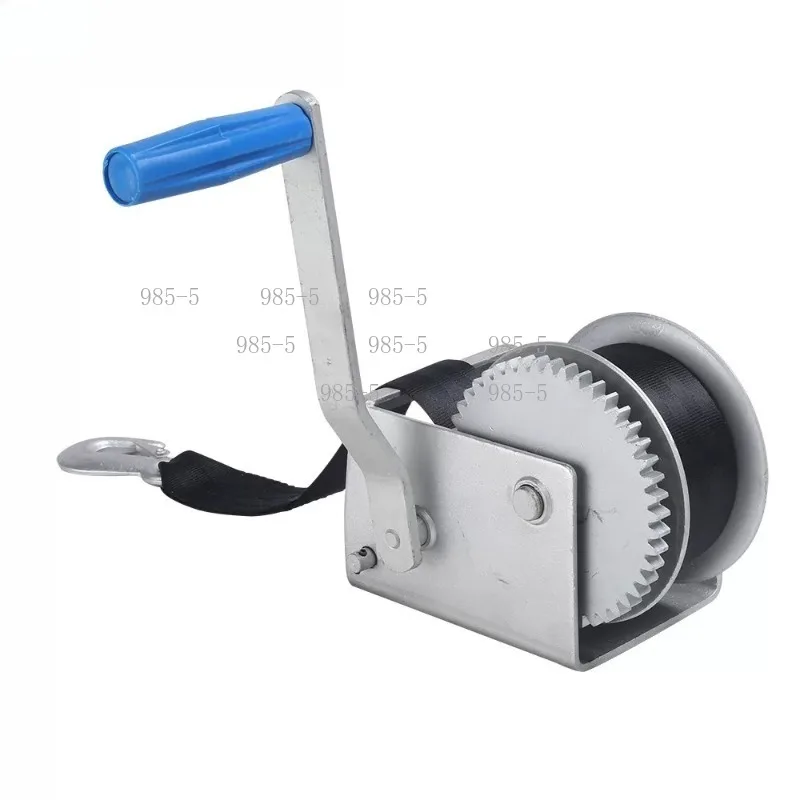 Manual Trailer Winch 3-Speed Hand Crank 2600kg Capacity Tractor & Home Use
