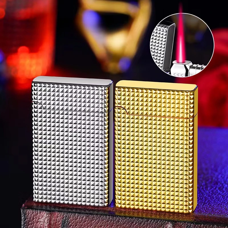 I New Turbo Torch Lighter with Ping Sound Windproof Butane Gas Inflated Lighter Jet Pipe Cigar Cigarette Lighter Gadgets or Men