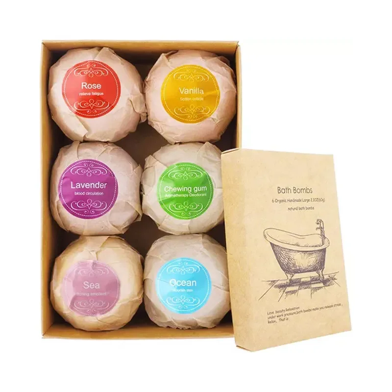 Bath Bomb Pack Gift Set Bath Salt Balls Essential Oil Bath Bombs for Moisturizing Skin Fizzy Spa Shower Bubble Bomb Aromatic